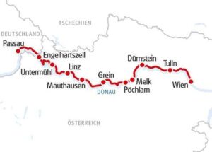 Karte Donautour