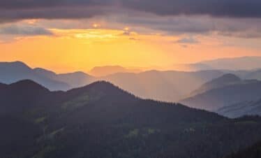 Schwarzwald bei Sonnenuntergang